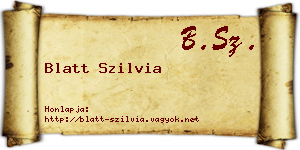 Blatt Szilvia névjegykártya